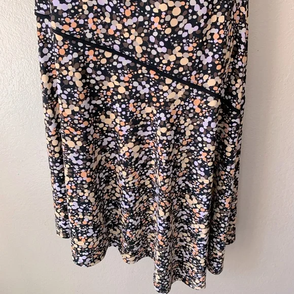 Max & Cleo Floral Artsy Fairy Asymmetrical Hem Drop Waist Midi Dress Size L - Picture 6 of 9